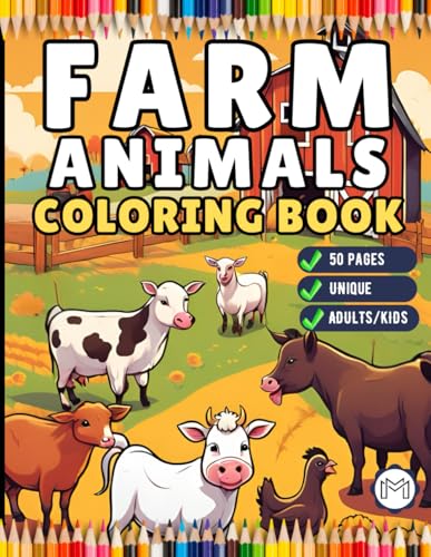 50 Pages Cute Farm Animals Coloring Book Gift for Adults Kids Men Women Boys Girls Teens Children Bold and Easy Farm Coloring Activity Book for Kids ... Stress Relief Relaxation Coloring Pages 50 Pages Cute Farm Animals Coloring Book Gift for Adults Kids Men Women Boys Girls Teens Children Bold and Easy Farm Coloring Activity Book for Kids ... Stress Relief Relaxation Coloring Pages von Independently published
