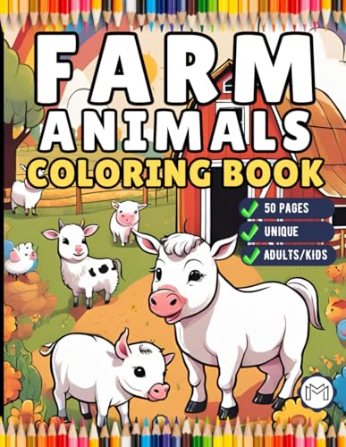 50 Pages Cute Farm Animals Coloring Book Gift for Adults Kids Men Women Boys Girls Teens Children Country Farm Animals Cow Sheep Coloring Sheets for ... Ages Stress Relief Relaxation Coloring Pages 50 Pages Cute Farm Animals Coloring Book Gift for Adults Kids Men Women Boys Girls Teens Children Country Farm Animals Cow Sheep Coloring Sheets for ... Ages Stress Relief Relaxation Coloring Pages von Independently published