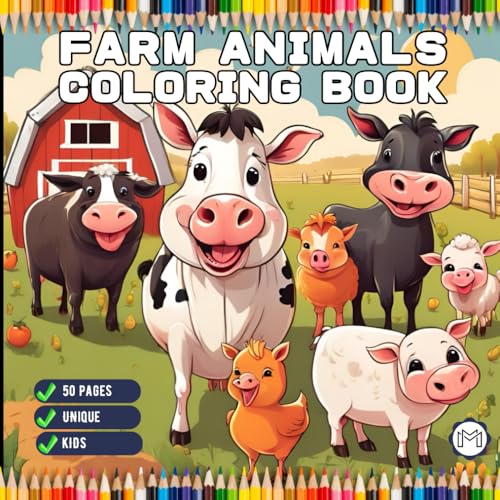 50 Pages Cute Farm Animals Coloring Book Gift for Kids Boys Girls Teens Children Youth Country Farm Animals Cow Sheep Coloring Sheets for Farmers Bold ... Ages Stress Relief Relaxation Coloring Pages 50 Pages Cute Farm Animals Coloring Book Gift for Kids Boys Girls Teens Children Youth Country Farm Animals Cow Sheep Coloring Sheets for Farmers Bold ... Ages Stress Relief Relaxation Coloring Pages von Independently published