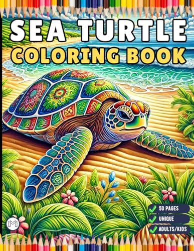50 Pages Cute Sea Turtle Coloring Book Gift for Adults Kids Men Women Boys Girls Teens Youth Sea Life Ocean Creature Turtle Lover Coloring Activity ... Coloring Sheets for Holiday Birthday Present 50 Pages Cute Sea Turtle Coloring Book Gift for Adults Kids Men Women Boys Girls Teens Youth Sea Life Ocean Creature Turtle Lover Coloring Activity ... Coloring Sheets for Holiday Birthday Present von Independently published