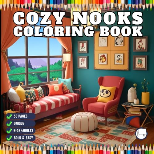 50 Pages Cute and Cozy Nooks Coloring Book Gift for Adults Men Women Kids Young Boys Girls Teens Youth Aesthetic Nooks Coloring Book Cozy Nook ... Easy Stress Relief Soothing Coloring Pages 50 Pages Cute and Cozy Nooks Coloring Book Gift for Adults Men Women Kids Young Boys Girls Teens Youth Aesthetic Nooks Coloring Book Cozy Nook ... Easy Stress Relief Soothing Coloring Pages von Independently published
