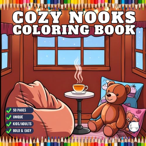 50 Pages Cute and Cozy Nooks Coloring Book Gift for Adults Men Women Kids Young Boys Girls Teens Youth Cozy Nook Furnitures and Reading Room Corner ... Coloring Pages Aesthetic Nooks Coloring Book 50 Pages Cute and Cozy Nooks Coloring Book Gift for Adults Men Women Kids Young Boys Girls Teens Youth Cozy Nook Furnitures and Reading Room Corner ... Coloring Pages Aesthetic Nooks Coloring Book von Independently published