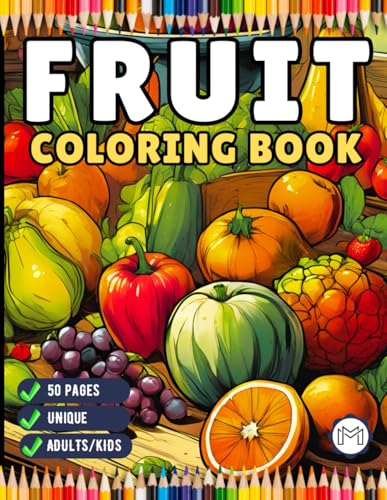50 Pages Fruit Vegetable Coloring Book for Adults Kids Men Women Kids Boys Girls Teens Cute Fruit Veggie Plant Food Coloring Sheets Kawaii Fruit ... Lover Coloring Activity Book for Children 50 Pages Fruit Vegetable Coloring Book for Adults Kids Men Women Kids Boys Girls Teens Cute Fruit Veggie Plant Food Coloring Sheets Kawaii Fruit ... Lover Coloring Activity Book for Children von Independently published