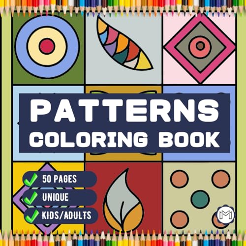 50 Pages Patterns Coloring Book Gift for Adults Men Women Kids Boys Girls Teens Youth Mindful Simple Pattern Shapes Coloring Activity Book for Stress ... Comfy Patterns Bold and Easy Coloring 50 Pages Patterns Coloring Book Gift for Adults Men Women Kids Boys Girls Teens Youth Mindful Simple Pattern Shapes Coloring Activity Book for Stress ... Comfy Patterns Bold and Easy Coloring von Independently published