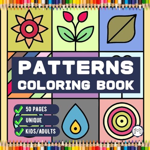 50 Pages Patterns Coloring Book Gift for Adults Men Women Kids Boys Girls Teens Youth Mindful Simple Pattern Shapes Coloring Activity Book for Stress ... Comfy Patterns Bold and Easy Coloring 50 Pages Patterns Coloring Book Gift for Adults Men Women Kids Boys Girls Teens Youth Mindful Simple Pattern Shapes Coloring Activity Book for Stress ... Comfy Patterns Bold and Easy Coloring von Independently published