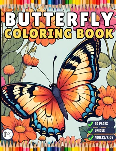 Cute Butterfly and Flower Coloring Book Holiday Birthday Gift Present for Adults Kids Men Women Boys Girls Teens 50 Pages Butterfly Floral Lover ... Insect Stress Relief Relaxation Coloring Book Cute Butterfly and Flower Coloring Book Holiday Birthday Gift Present for Adults Kids Men Women Boys Girls Teens 50 Pages Butterfly Floral Lover ... Insect Stress Relief Relaxation Coloring Book von Independently published