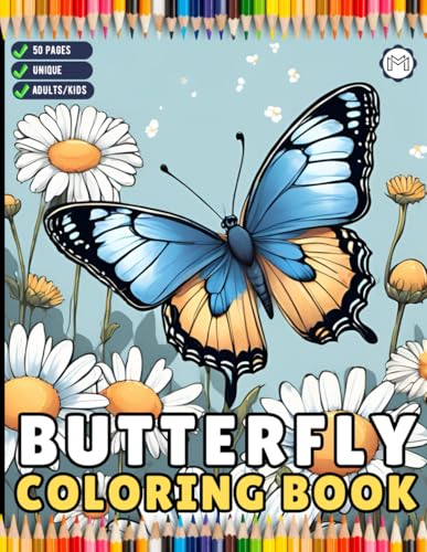 Cute Butterfly and Flower Coloring Book Holiday Birthday Gift Present for Adults Kids Men Women Boys Girls Teens 50 Pages Butterfly Floral Lover ... Insect Stress Relief Relaxation Coloring Book Cute Butterfly and Flower Coloring Book Holiday Birthday Gift Present for Adults Kids Men Women Boys Girls Teens 50 Pages Butterfly Floral Lover ... Insect Stress Relief Relaxation Coloring Book von Independently published