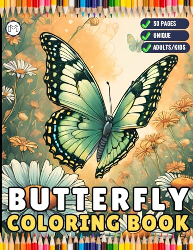 Cute Butterfly and Flower Coloring Book Holiday Birthday Gift Present for Adults Kids Men Women Boys Girls Teens 50 Pages Butterfly Floral Lover ... Insect Stress Relief Relaxation Coloring Book Cute Butterfly and Flower Coloring Book Holiday Birthday Gift Present for Adults Kids Men Women Boys Girls Teens 50 Pages Butterfly Floral Lover ... Insect Stress Relief Relaxation Coloring Book von Independently published
