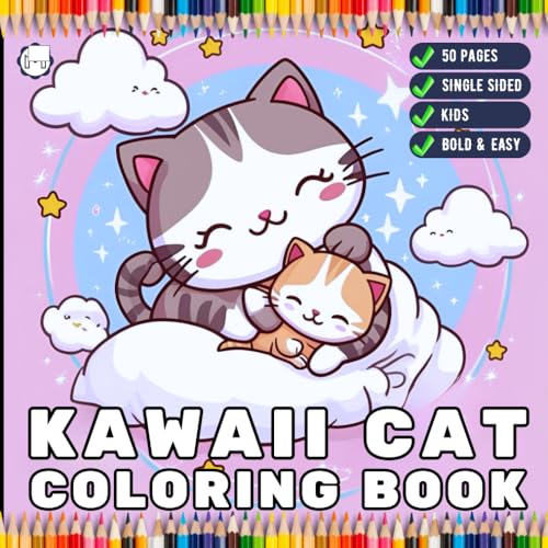 Cute Kawaii Cat Coloring Book for Kids Boys Girls Teens Youth Kawaii Kitten Coloring Sheets for Children 50 Pages Single Sided Cat Kitten Kitty Lover ... Book Stress Relief Relaxation Coloring Book Cute Kawaii Cat Coloring Book for Kids Boys Girls Teens Youth Kawaii Kitten Coloring Sheets for Children 50 Pages Single Sided Cat Kitten Kitty Lover ... Book Stress Relief Relaxation Coloring Book von Independently published