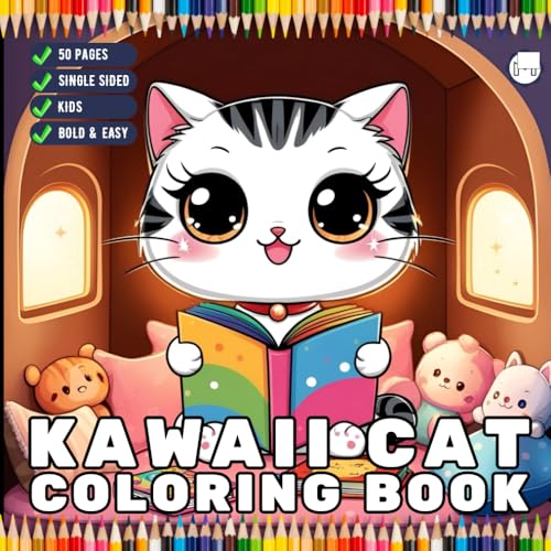 Cute Kawaii Cat Coloring Book for Kids Boys Girls Teens Youth Stress Relief Relaxation Coloring Book 50 Pages Single Sided Kawaii Kitten Coloring ... Pages Bold and Easy Simple Cat Coloring Book Cute Kawaii Cat Coloring Book for Kids Boys Girls Teens Youth Stress Relief Relaxation Coloring Book 50 Pages Single Sided Kawaii Kitten Coloring ... Pages Bold and Easy Simple Cat Coloring Book von Independently published