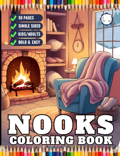 Cute and Cozy Nooks Coloring Book Gift for Adults Men Women Kids Young Boys Girls Teens Youth Cozy Nook Furnitures and Reading Room Corner Coloring ... Coloring Pages Aesthetic Nooks Coloring Book Cute and Cozy Nooks Coloring Book Gift for Adults Men Women Kids Young Boys Girls Teens Youth Cozy Nook Furnitures and Reading Room Corner Coloring ... Coloring Pages Aesthetic Nooks Coloring Book von Independently published