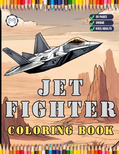 Military Jet Fighter Plane Coloring Book for Kids Adults Boys Girls: 50 Pages Plane Coloring Book Fighter Jet Airplane Coloring Book Gift for Fighter ... Gift Aviation Aircraft Coloring Pages Book Military Jet Fighter Plane Coloring Book for Kids Adults Boys Girls: 50 Pages Plane Coloring Book Fighter Jet Airplane Coloring Book Gift for Fighter ... Gift Aviation Aircraft Coloring Pages Book von Independently published