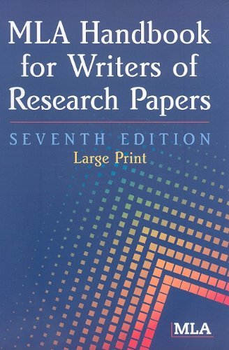 MLA Handbook for Writers of Research Papers, 7th Edition by Modern Language Association(2009-01-01) von Modern Language Association