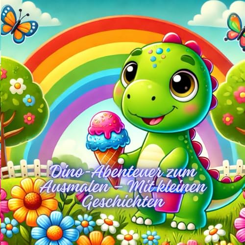 Dino-Abenteuer zum Ausmalen – Mit kleinen Geschichten: Entdecke die Welt der Dinosaurier mit Farben und Fantasie! Mit 33 Seiten (Ausmalbuch) von Independently published