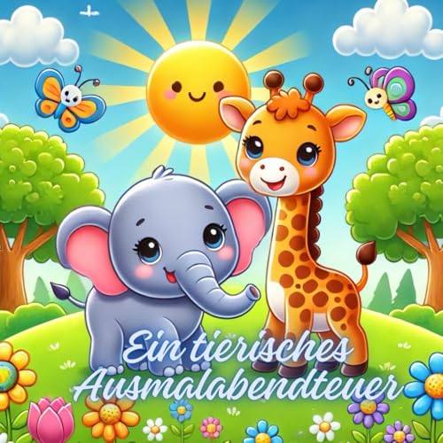 Giraffen und Elefanten: Ein tierisches Ausmalabenteuer für Kinder.: Viele tolle Ausmalbilder von Giraffen und Elefanten warten darauf, von dir zum Leben erweckt zu werden. 25 Seiten (Ausmalbuch) von Independently published