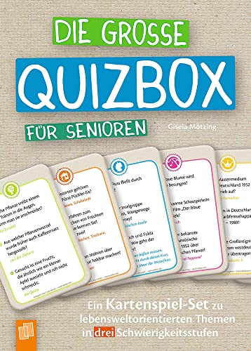 Die große Quizbox für Senioren: Ein Kartenspiel-Set zu lebensweltorientierten Themen in drei Schwierigkeitsstufen
