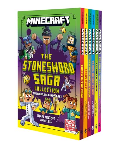 Minecraft Complete 6 Book Stonesword Saga: Full boxset of the best-selling official Minecraft gaming fiction series, new for 2024 – perfect for getting kids aged 7, 8, 9 & 10 into reading! Minecraft Complete 6 Book Stonesword Saga: Full boxset of the best-selling official Minecraft gaming fiction series, new for 2024 – perfect for getting kids aged 7, 8, 9 & 10 into reading!