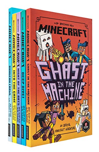 Minecraft Into the Game The Woodsword Chronicles Collection 5 Books Set (Into The Game, Night of the Bats, Ghast in the Machine, Deep Dive!, Dungeon Crawl)