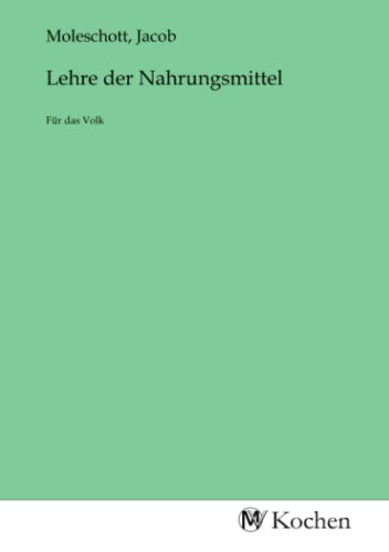 Lehre der Nahrungsmittel: Für das Volk von MV-Kochbuch