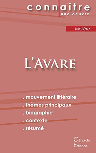 Fiche de lecture L'Avare de Molière (Analyse littéraire de référence et résumé complet): Analyse littéraire et référence et résumé complet
