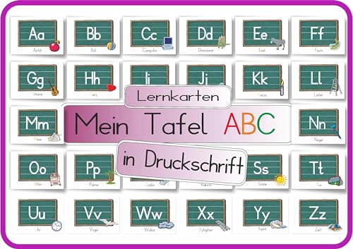 Mein Tafel ABC in Druckschrift: Lernkarten DINA 4 auf 300g Bilderdruck von E & Z Verlag GmbH