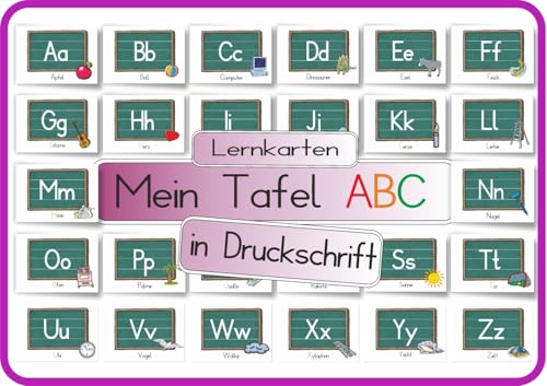 Mein Tafel ABC in Druckschrift: Lernkarten DINA 4 auf 300g Bilderdruck von E & Z Verlag GmbH