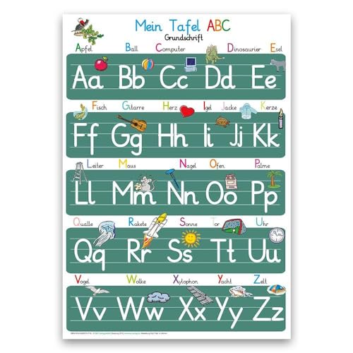 Mein Tafel ABC in Grundschrift: ABC-Lernposter, glänzend, 300g, 32 x 46 cm Mein Tafel ABC in Grundschrift: ABC-Lernposter, glänzend, 300g, 32 x 46 cm
