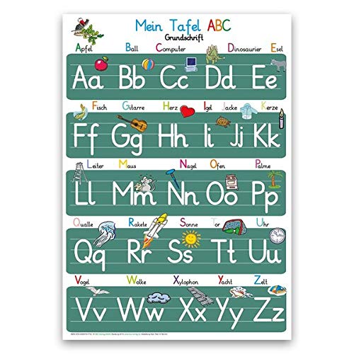 Mein Tafel ABC in Grundschrift: ABC-Lernposter,70 x 100 cm, abwaschbar