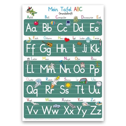 Mein Tafel-ABC in Grundschrift: Lernposter, laminiert, DINA4 Mein Tafel-ABC in Grundschrift: Lernposter, laminiert, DINA4