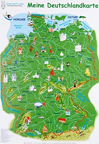 Meine Deutschlandkarte: Lernposter, 32 x 46 cm, glänzend, 300g Meine Deutschlandkarte: Lernposter, 32 x 46 cm, glänzend, 300g