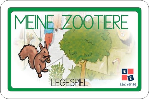 Meine Zootiere Legespiel: 66 Spielkarten mit Zootieren in Drcukschrift mit Silben + Poster DINA4