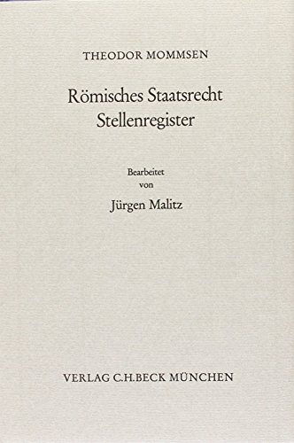 Römisches Staatsrecht: Stellenregister von C.H.Beck