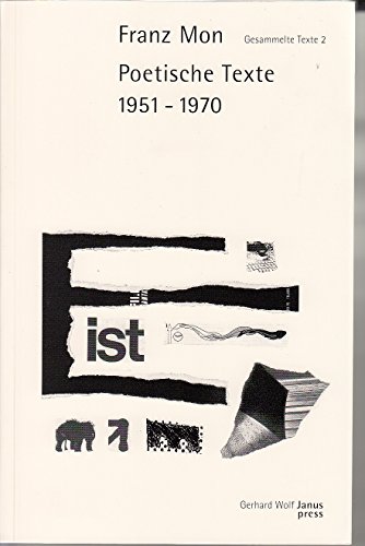 Gesammelte Texte in Einzelbänden / Poetische Texte 1951-1970: Mit visuellen Texten