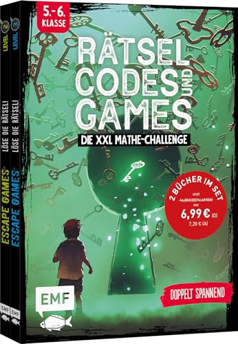 Rätsel, Codes und Games – Die XXL Mathe-Challenge für die 5. und 6. Klasse: Doppelt spannend: 2 Rätselbücher im Bundle von Edition Michael Fischer / EMF Verlag
