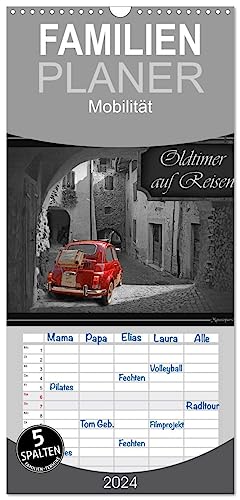 Familienplaner 2024 - Oldtimer auf Reisen mit 5 Spalten (Wandkalender, 21 cm x 45 cm) CALVENDO