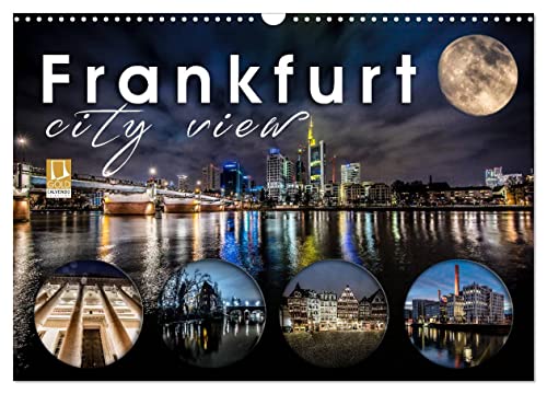 Frankfurt city view (Wandkalender 2024 DIN A3 quer), CALVENDO Monatskalender von CALVENDO