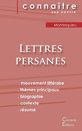 Fiche de lecture Lettres persanes de Montesquieu (analyse littéraire de référence et résumé complet) von Les Editions Du Cenacle
