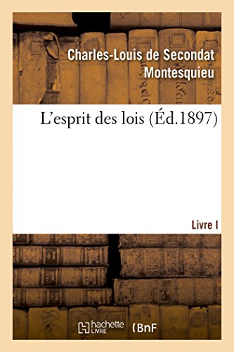 L'esprit des lois von HACHETTE BNF