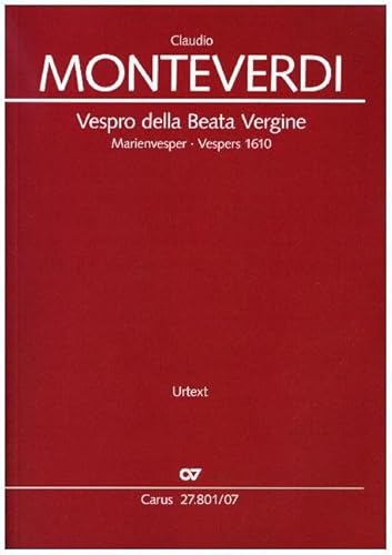 Vespro della Beata Vergine, Studienpartitur: Marienvesper