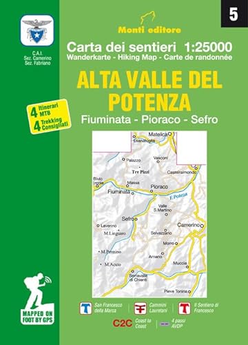 Alta Valle del Potenza. Fiuminata, Pioraco, Sefro von Monti Raffaele