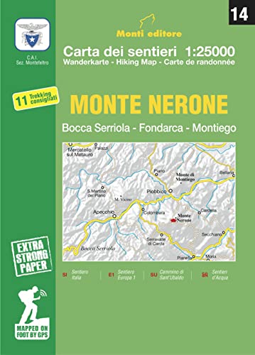 Monte Nerone. Apecchio, Mercatello sul Metauro, Piobbico, Pianello 1:25.000
