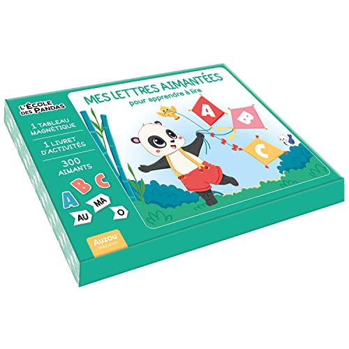 L'ÉCOLE DES PANDAS - MES LETTRES AIMANTÉES POUR APPRENDRE À LIRE: Coffret de lecture avec 1 tableau magnétique ; 1 livret d'activités ; 300 aimants