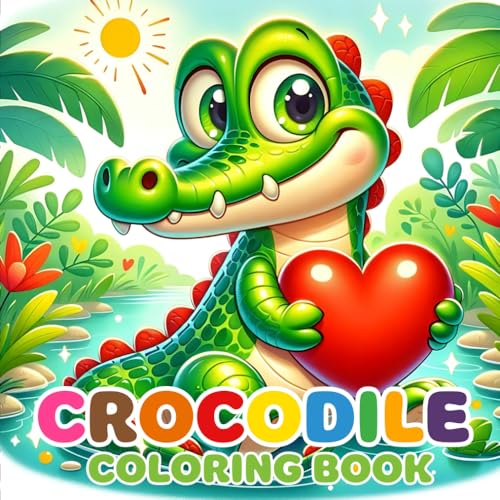 Crocodile Coloring Book: Bold and Easy Designs for Crocodile Lovers – Fun for Kids and Adults von Independently published