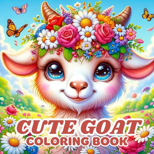 Cute Goat Coloring Book: Bold and Easy Designs for Goat Animal Lovers – Fun for Kids and Adults von Independently published