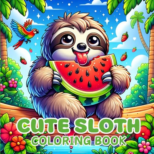 Cute Sloth Coloring book: Bold and Easy For Beautiful Lazy Sloth Lovers For Kids and Adults von Independently published