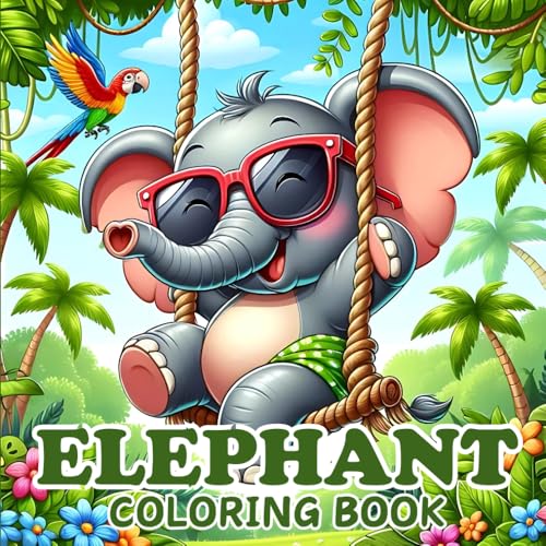 Elephant Coloring book: Bold and Easy For Cute Animals Elephant Lovers For Kids and Adults von Independently published