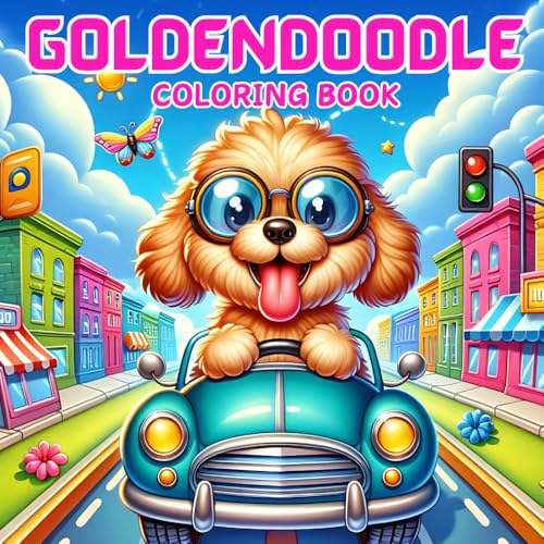 Goldendoodle Coloring Book: Bold and Easy For Cute Doodle Dog Lovers von Independently published
