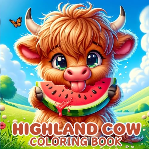 Highland Cow Coloring book: Bold and Easy For Beautiful Highland Cattle Lovers For Kids and Adults von Independently published