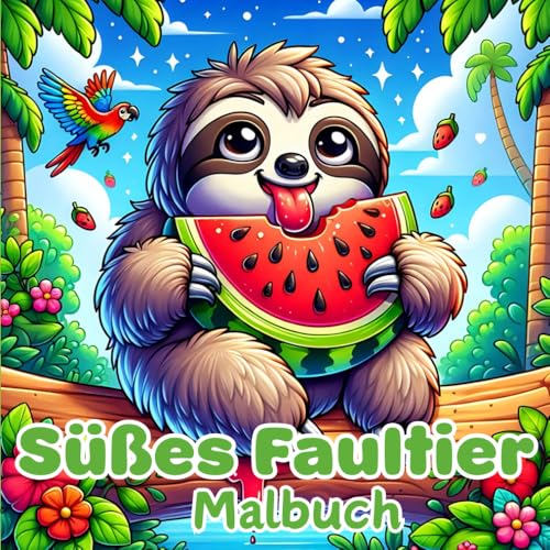 Niedliches Faultier Malbuch: Mutig und einfach für schöne, faule Faultierliebhaber für Kinder und Erwachsene von Independently published