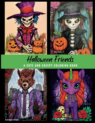 Halloween Friends: A Cute and Creepy Coloring Book
